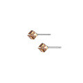 wholesale S925 Sterling Silver Tea-Colored Faceted Cube Stud Earrings for Women, Minimalist and Exquisite Three-Dimensional Square Ear Jewelry G1487-0-4