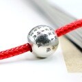 wholesale 925 Sterling Silver Heart Sutra Buddhist Bead Braided Cord Stringing Retro Collectible Bracelet Spacer Beads DIY Jewelry Materials Accessories Silver Jewelry-0-2