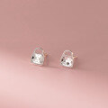 wholesale S925 Sterling Silver Fresh and Sweet Ins Style Niche Design Exquisite Crushed Ice Bag Earrings M06624-0-2