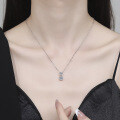 Metal Four-Prong Moissanite Necklace Pendant Fashion Pendant-0-2