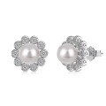 wholesale S925 Sterling Silver Earrings Necklace Ring for Women with Freshwater Pearls, Shell Pearls, and Zirconia, Designed for Fashionable and Elegant Jewelry-0-5
