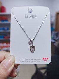 S925 Silver Shovel Series Small Spade Mossan Necklace for Women, Minimalist Luxury Design-S925 Sterling Silver + 30 Point Moissanite Pure White Shovel  925 Silver