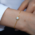 18K Gold Plated 925 Silver Moissanite T Bubble Bracelet for Women-0-2