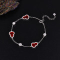 Sterling Silver Pearl Bead Cubic Zirconia Bracelet, 2025 New Women's Gift-0-25