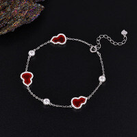 Sterling Silver Pearl Bead Cubic Zirconia Bracelet, 2025 New Women's Gift-925 Silver YSM-3551