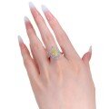 wholesale 925 Silver New ZHUO Zhifang 6*13mm Marquise Yellow Diamond Ring for Women with Luxurious Euro-Style Setting-0-4