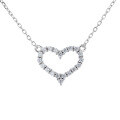 wholesale Sterling Silver S925 Simple and Delicate Mini Heart Necklace for Women, a Fresh and Elegant Gift for Wife or Best Friend on Valentine's Day or Birthday-0-4