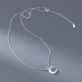 wholesale S925 Sterling Silver Sweet Ins Style Shell Moon Necklace Elegant Design Women's Necklace Y01215-0-3