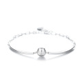 wholesale S925 Sterling Silver Korean Style Brushed Bead Design Bracelet, Minimalist Luxury, Niche Geometric Creative Jewelry-0-5