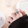 Sterling Silver Full-Coverage Moissanite Square-Cut Ring-0-2