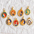 wholesale S925 Sterling Silver Gold Plated Enamel Cinderella Sleeping Beauty Pendant Snow White Ice Queen Pendant DIY Accessories-0-0