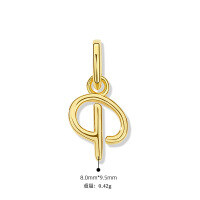 wholesale 925 Sterling Silver Irregular English Letter Pendant Ins Necklace For Women-P-Single Pendant/Gold