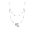 wholesale S925 Silver Trendy White Small Love Pearl Combination Luxury Design Necklace for Women, Versatile High-End Sense Collarbone Chain-0-4