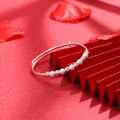wholesale S990 sterling silver small designer matte bead bracelet for women, adjustable ethnic-style silver bangle, factory direct-0-3