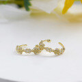 wholesale 9K Gold Japanese Retro Fresh and Simple Zircon Ear Clips, Daily Versatile Jewelry Wholesale from Manufacturer-0-3