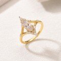 wholesale S925 gold-plated marquise moissanite ring for women, flattering and elegant vintage crown design, best-selling style-0-1