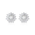 S925 Silver Rhodium-Plated 05ct Moissanite Trapezoid Earrings-0-4