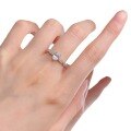 wholesale S925 Sterling Silver Jewelry New 5*7mm Pigeon Egg Diamond Ring for Women's Engagement Gift with High Carbon Diamond-0-4
