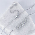 S925 Sterling Silver Moissanite Women's Eternal Necklace, Fashionable and Versatile-0-0