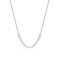 wholesale S925 Sterling Silver Women's Necklace, Minimalist Small Block Pendant Collarbone Chain with a Luxe and Subtle Niche Design-0-4