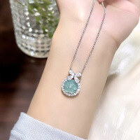 wholesale S925 Sterling Silver Runaway Princess Bow Necklace for Women, Small and Unique Design, Luxurious and High-End Floral Collarbone Chain-Sterling Silver Cross Necklace XL000155-2