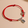 wholesale Metal material, zodiac year red rope bracelet for women,,,,,-0-0
