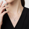 Sterling Silver Moissanite Moebius Pendant Necklace for Women-0-2