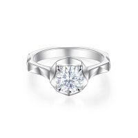 wholesale 925 Sterling Silver 12ct Zircon Ring for Women, Minimalist and High-End, Unique Jewelry, Dainty Female Ring-Platinum US size 5#