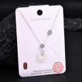 S925 Sterling Silver Hetian Jade Pendant Necklace, New Chinese Style Maitreya Buddha Locklace-0-4