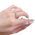 wholesale S925 Sterling Silver 6*12mm Marquise Diamond Ring, European and American Ins Style Wedding Band Ring for Women-0-4