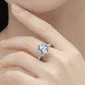 wholesale S925 Sterling Silver Moissanite Ring for Women 5ct Honey Snow Flower Bud Luxurious High-End Proposal Wedding Ring Wholesale-0-3
