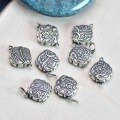 wholesale 925 Sterling Silver Plum Orchid Bamboo Chrysanthemum Pendant Retro Ethnic Style Handwoven Bracelet DIY Material Accessory Charm-0-0