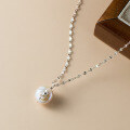 wholesale S925 Silver Nalan Fresh Sweet Ins Style Niche Design Rose Baroque Pearl Necklace Y02079-0-2