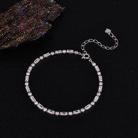 Sterling Silver Pearl Bead Cubic Zirconia Bracelet, 2025 New Women's Gift-925 Silver YSM-3836