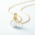 wholesale S925 Sterling Silver New Japanese-style Natural Bread Pearl Pendant Choker Necklace for Women, Luxury and Fashionable, Wholesale from Manufacturer-0-3
