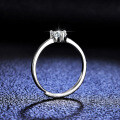 Silver Moissanite Deer Antler Ring-0-0