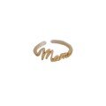 wholesale Metal S925 Sterling Silver Vintage Letter "Mama" Ring for Women Mother's Day Adjustable Opening Cross-Border Festival Gift-0-4