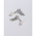 wholesale 925 Sterling Silver Freshwater Pearl Earrings for Women, Luxury Advanced Minimalist Design Zircon Flower Petal Stud Earrings-0-3