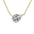 925 Silver Minimalist Teardrop Moissanite Pendant Necklace, Chic and Versatile-0-5