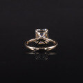 wholesale 9/10/14/18K Gold Old Money Style 4-Carat Moissanite Asscher Cut with Certificate Ring, High-End Feel-0-2