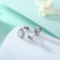 wholesale S925 Sterling Silver Natural Stone Zircon Teardrop Earrings for Women, Versatile Teardrop Earrings, Heart-shaped Jewelry, Niche Wholesale-0-2