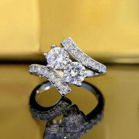 wholesale Metal Material First: MuJing Jewelry New Wish Best-Selling Simulated Diamond 50mm Round Zircon Ring for Europe and America Cross-Border Hot Sales-R531 Platinum No. 6