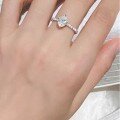 wholesale S925 Sterling Silver 6*8 Oval Ring for Women, Ins Style, Daily Minimalist and Versatile, Cross-Border European and American Design by Zhuozhifan Jewelry-0-2