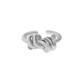 wholesale S925 sterling silver Korean-style Instagram minimalist heavy work multi-layer ring for women-0-5