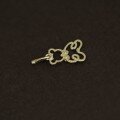 wholesale 9K Gold Adorable Super Cute Plain Little Bear Pendant for Women, Single without Chain, Minimalist Collarbone, Niche Retro Gift for Students-0-3