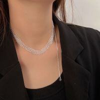 wholesale S925 Sterling Silver Glimmer Encounter Tassel Pendant Necklace for Women, Korean High-end New Design, Versatile and Sophisticated Collarbone Chain-Length 60CM, adjustable