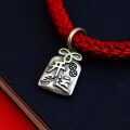 wholesale Metal antique Chinese style zodiac year blessing pendant DIY red cord bracelet phone strap keychain accessory-0-1