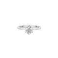 PT950 Plated 925 Silver Moissanite Six-Prong Ring for Women-0-3