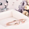 wholesale 9K gold personalized women's ring, 14K rose gold pinky ring, 18K yellow and white gold versatile daily ring for youthful Korean and Japanese styles-0-1