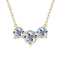 S925 Silver D Color Moissanite 9-Stone Row Cross Necklace-Simple and elegant necklace [K gold]  925 silver